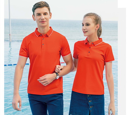 團(tuán)體T恤衫，冰離子絲光棉翻領(lǐng)短袖POLO衫通款